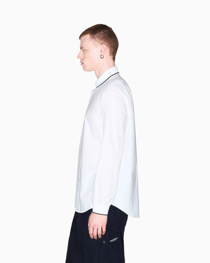 regular fit shirt in cotton poplin with rib details