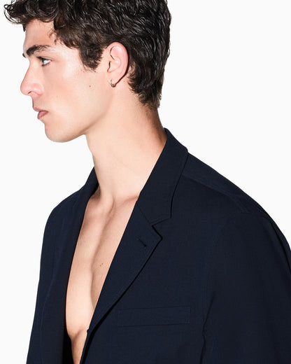 regular fit blazer stretch viscose blend