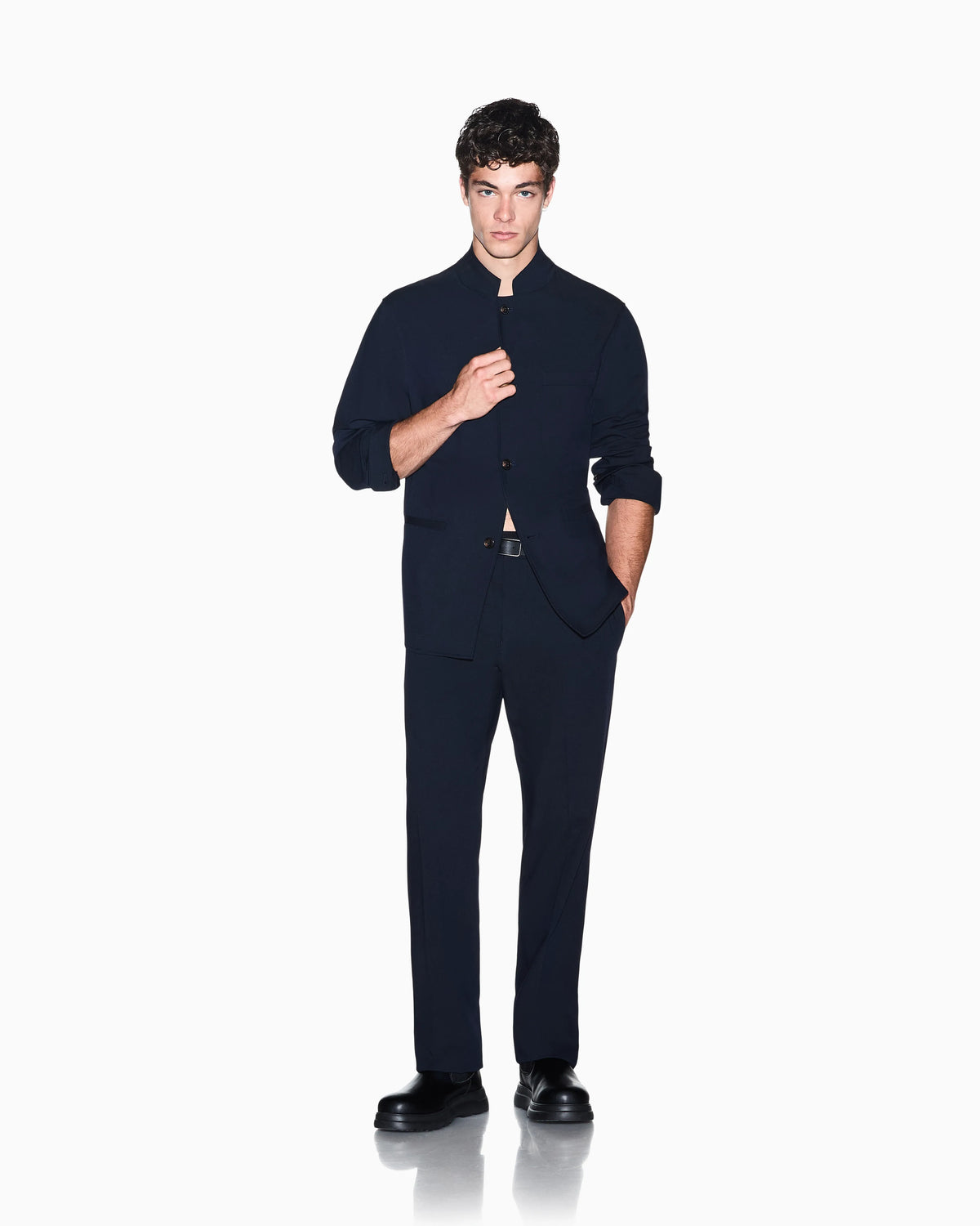 regular fit blazer stretch viscose blend