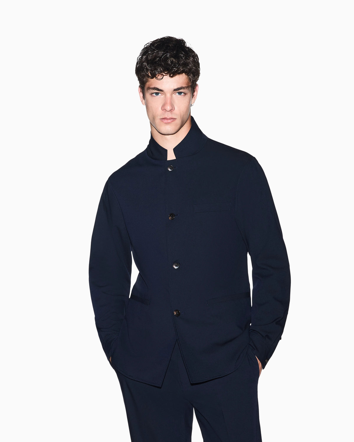 regular fit blazer stretch viscose blend