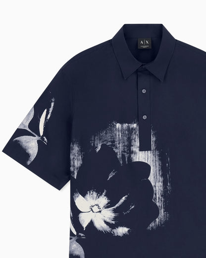 oversized shirt in yarn-dyed cotton with cotton lining