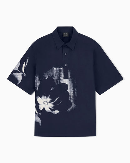 oversized shirt in yarn-dyed cotton with cotton lining