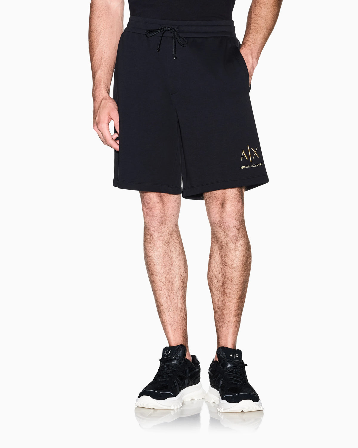 Shorts bonded stretch cotton jersey regular fit