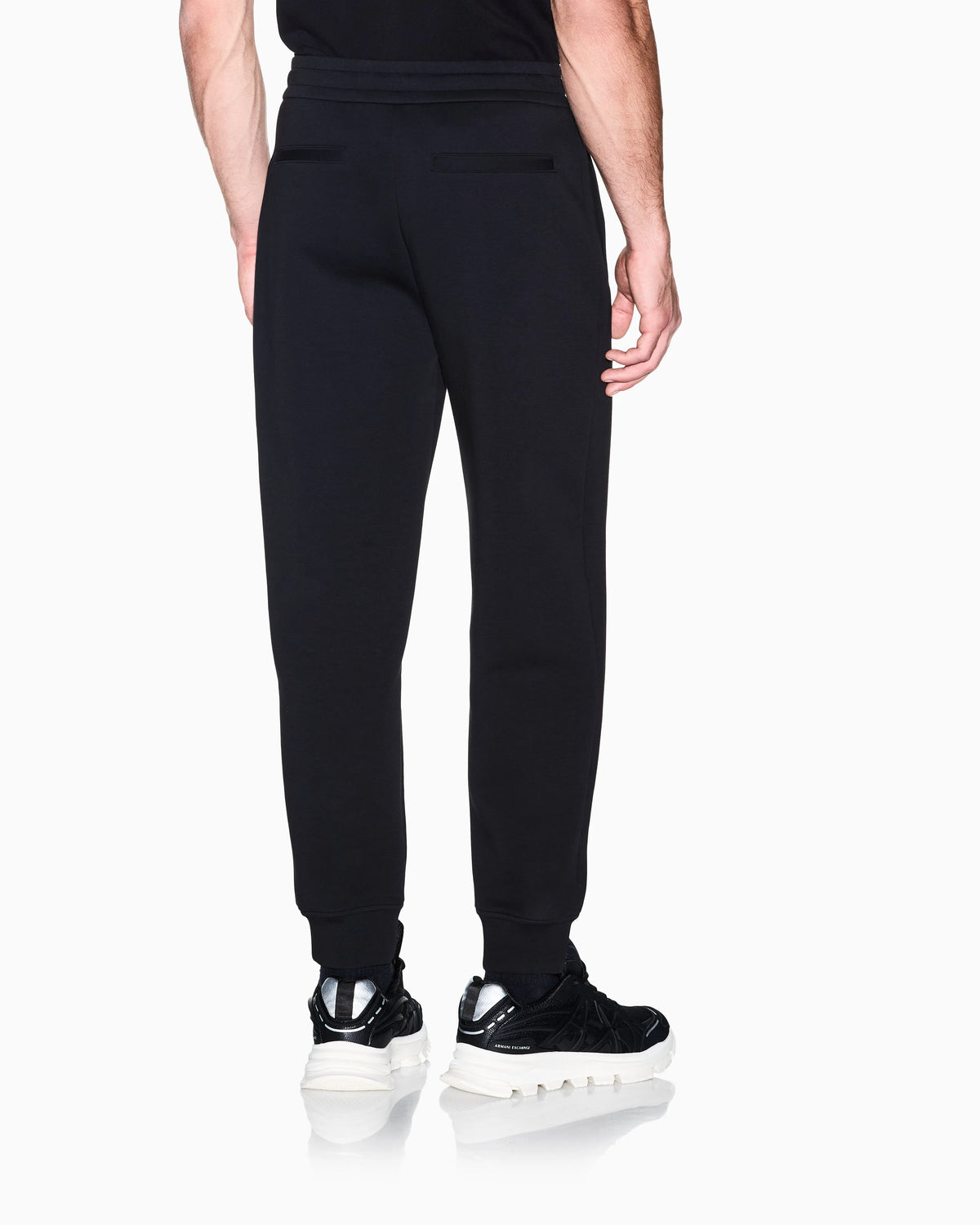 regular fit trousers bonded stretch cotton jersey