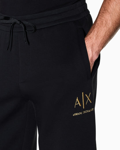 regular fit trousers bonded stretch cotton jersey