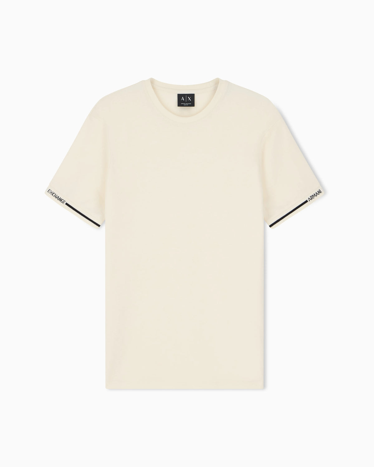 slim fit t-shirt in cotton piquet with rib details