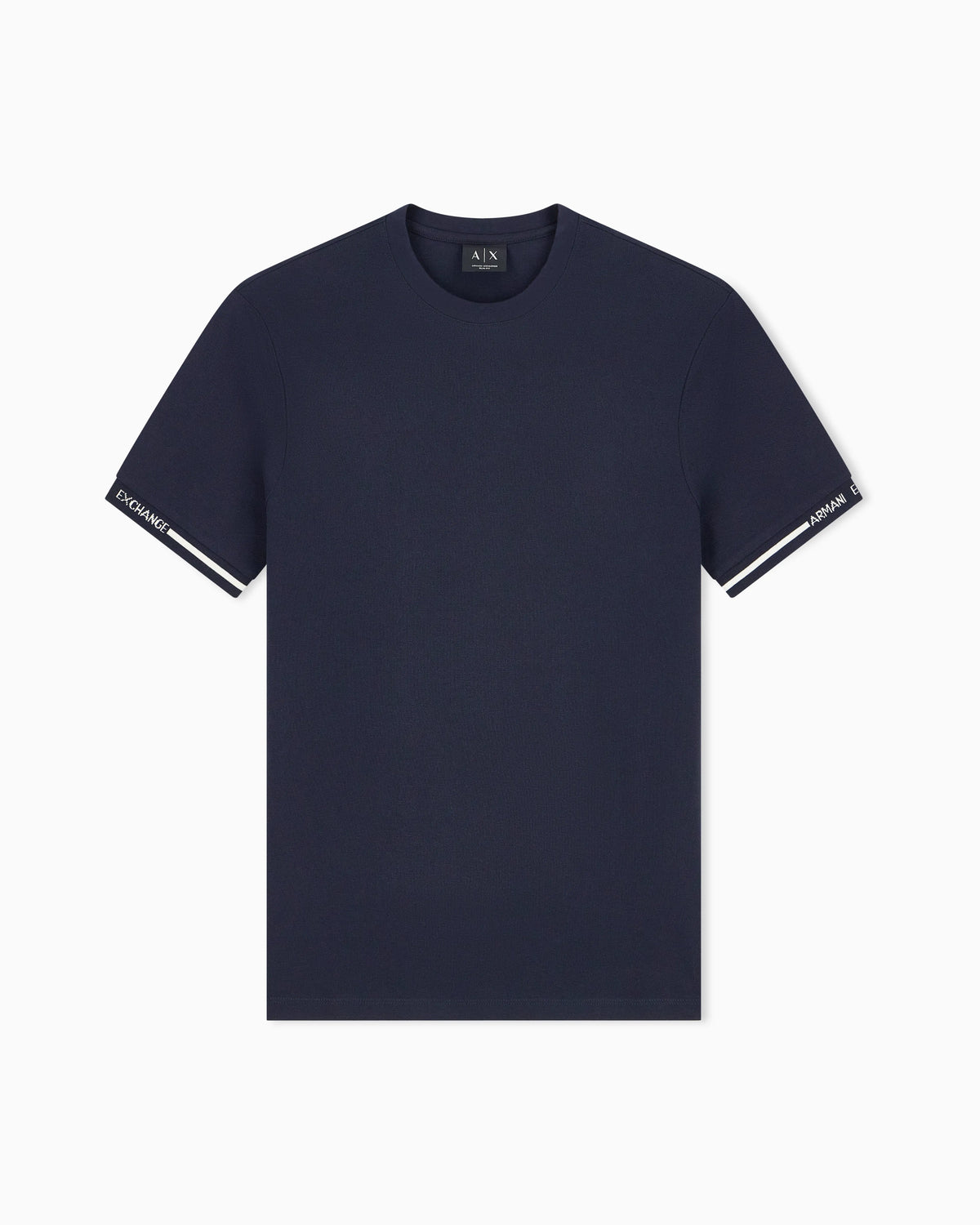 slim fit t-shirt in cotton piquet with rib details