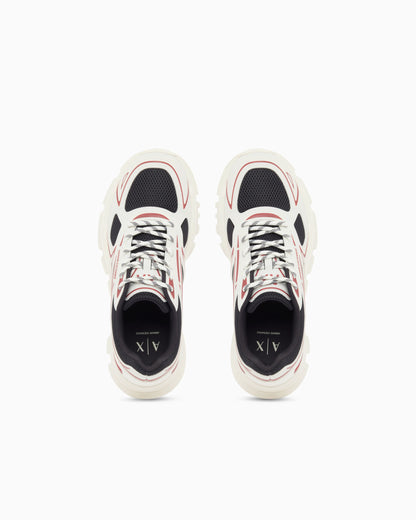 Sneakers in mesh with metallic details