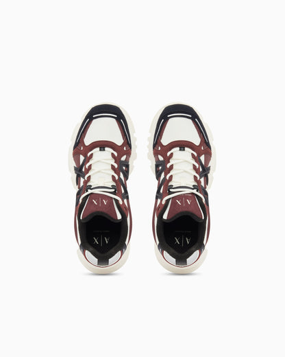 Sneakers in mesh and suede