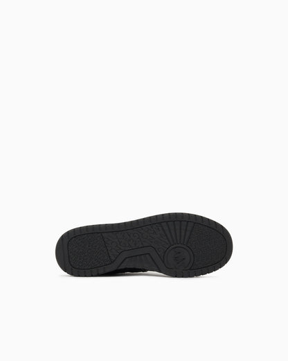 Sneakers in split leather and suede