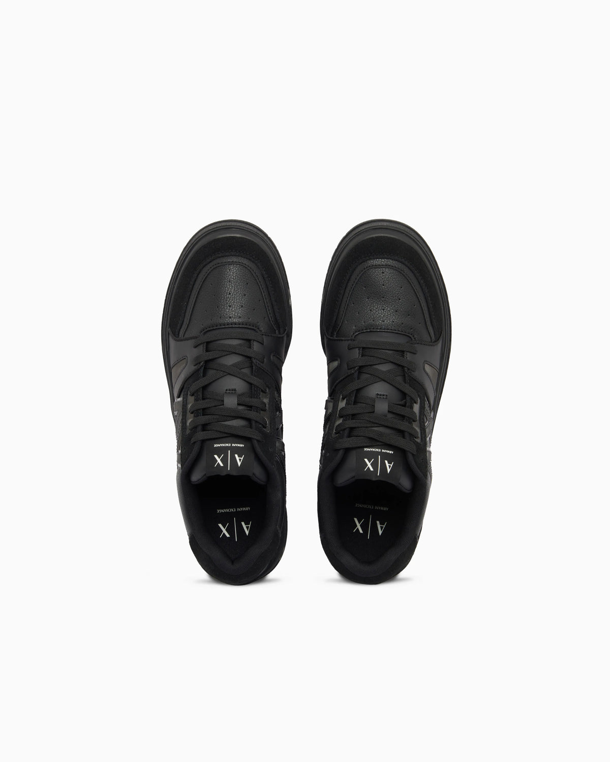 Sneakers in split leather and suede