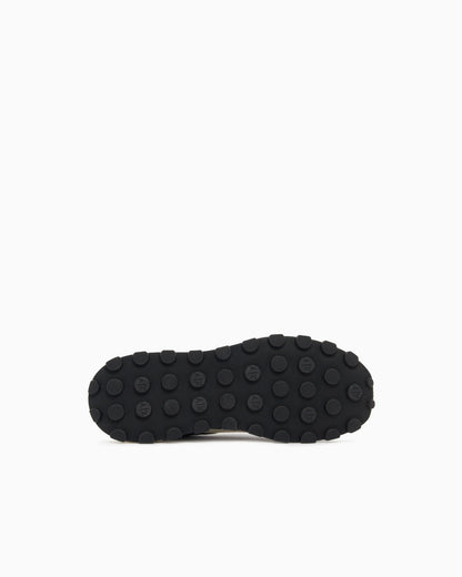 Sneakers in suede and mesh with all-over logo