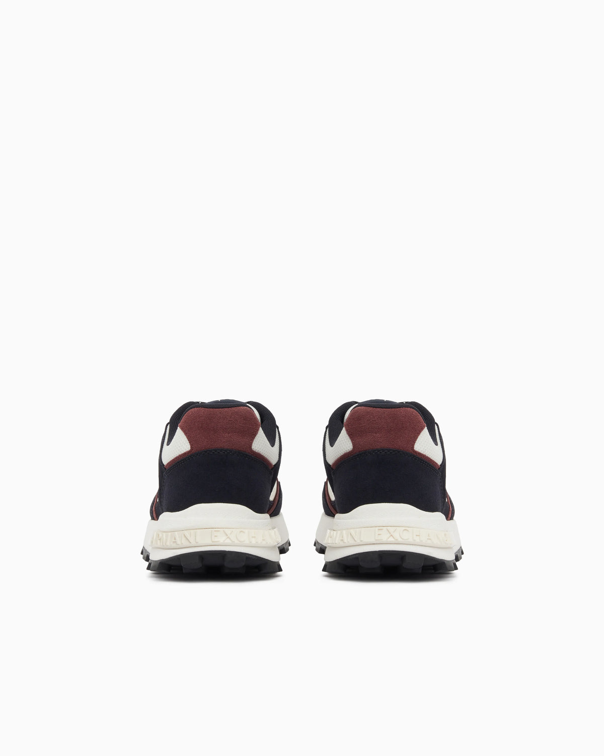 Sneakers in suede and mesh with all-over logo