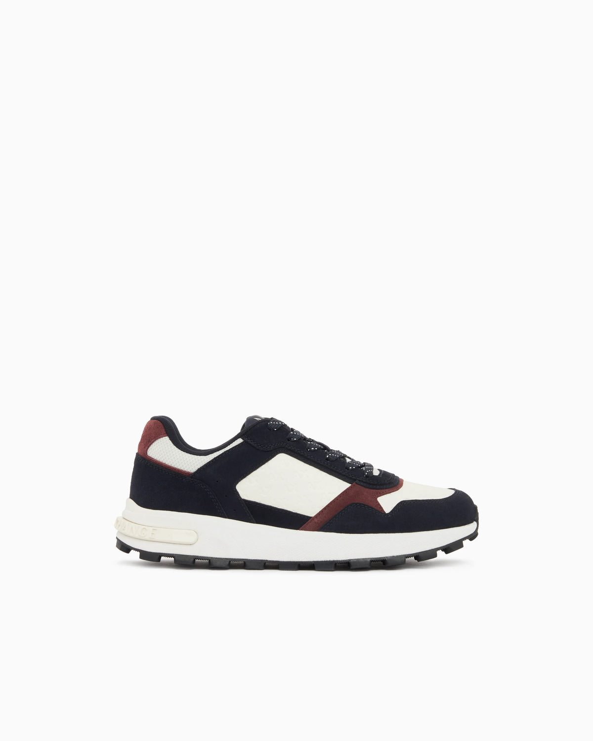 Sneakers in suede and mesh with all-over logo