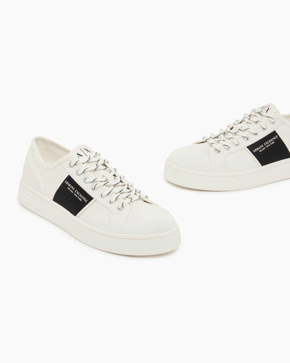 Sneakers in cotton twill with webbing