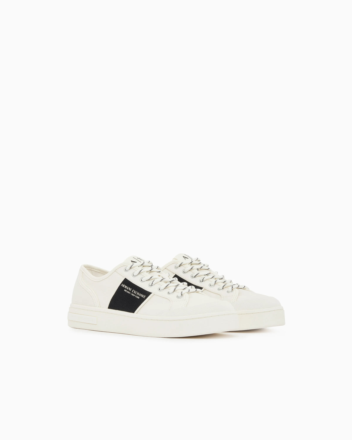 Sneakers in cotton twill with webbing