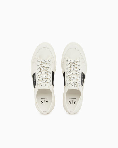 Sneakers in cotton twill with webbing