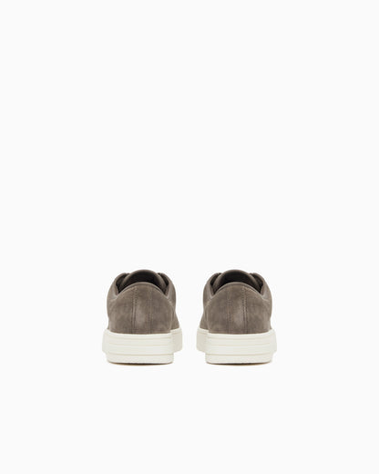 Sneakers in suede and split leather with a rubber sole