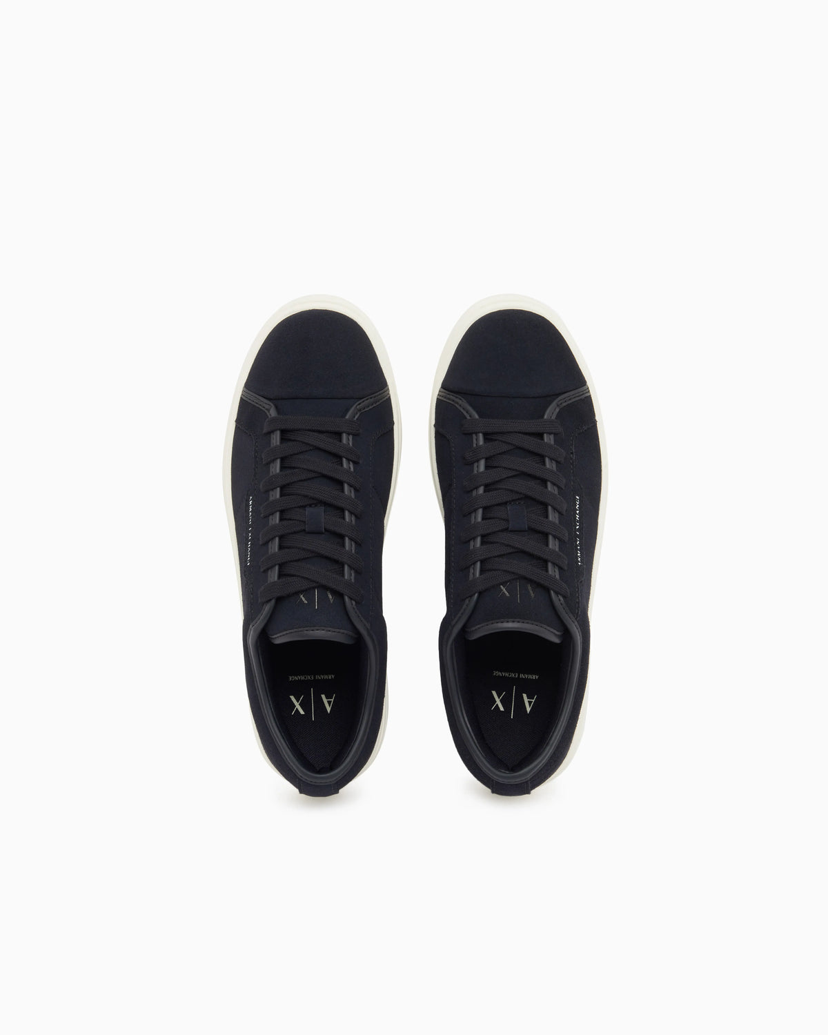 Sneakers in suede and split leather with a rubber sole
