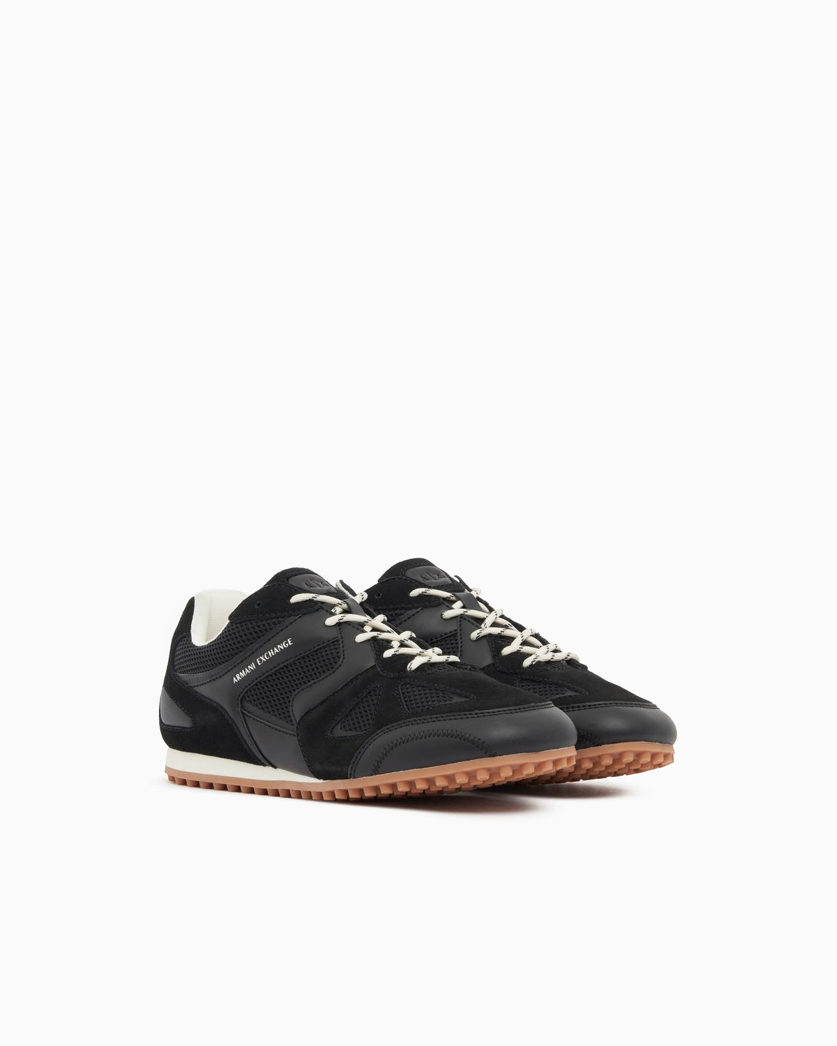 Low top Sneakers in mesh and suede with rubber sole