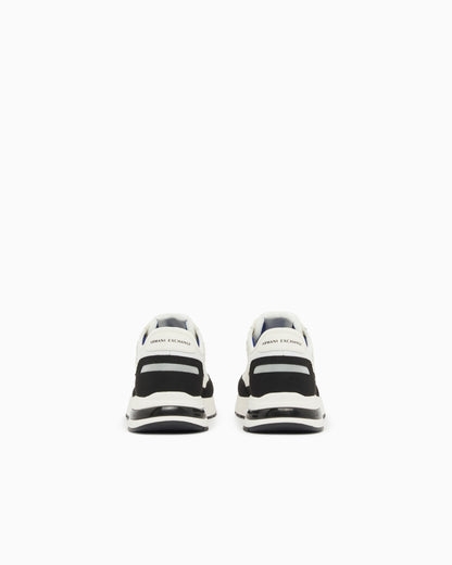 Sneakers in ripstop with micro suede