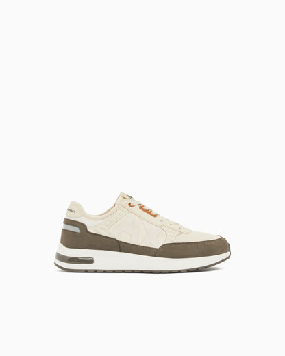 Sneakers in ripstop with micro suede