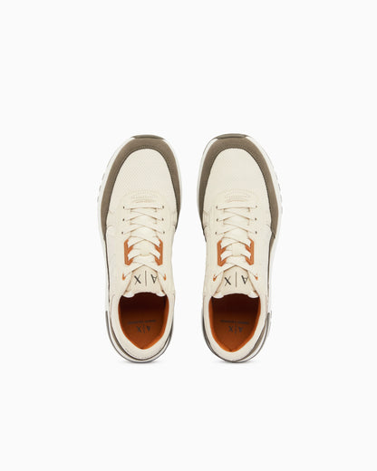 Sneakers in ripstop with micro suede