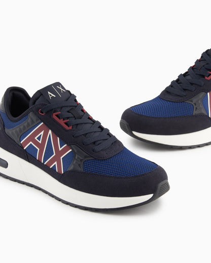 Sneakers in ripstop with micro suede
