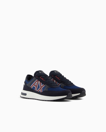 Sneakers in ripstop with micro suede