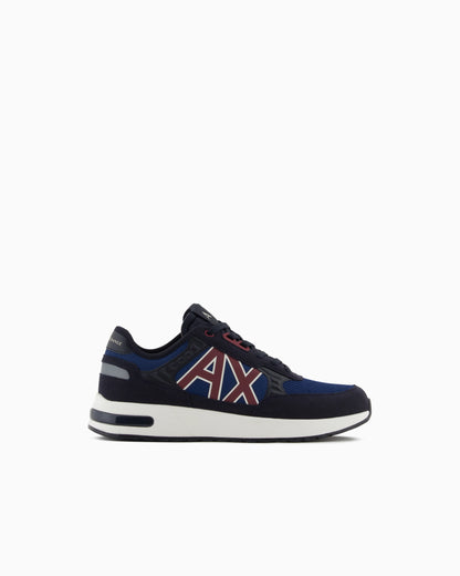 Sneakers in ripstop with micro suede