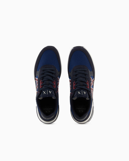 Sneakers in ripstop with micro suede