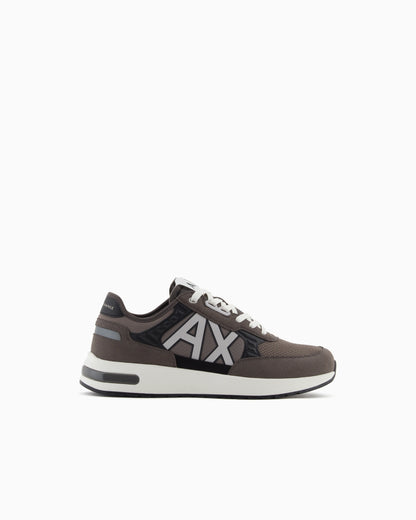 Sneakers in ripstop with micro suede