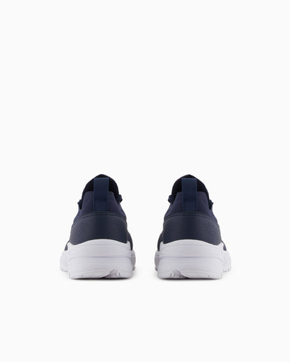 Fabric and mesh sneakers with logo