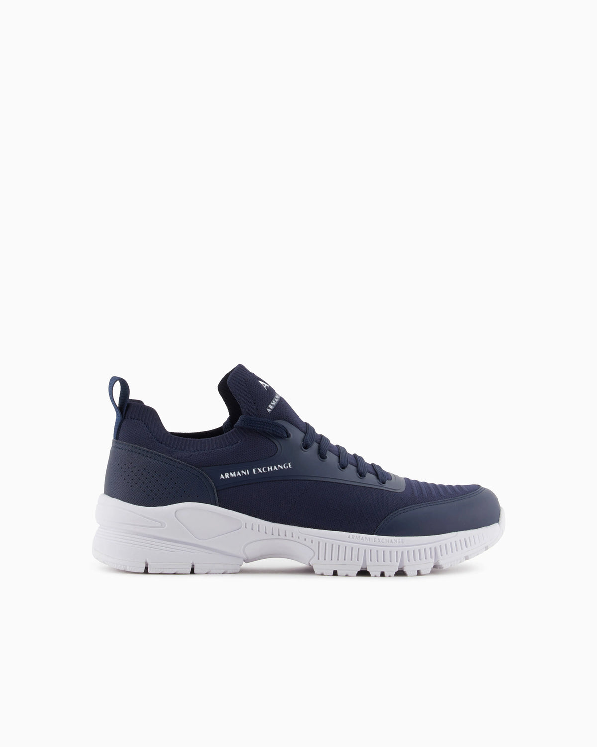Fabric and mesh sneakers with logo