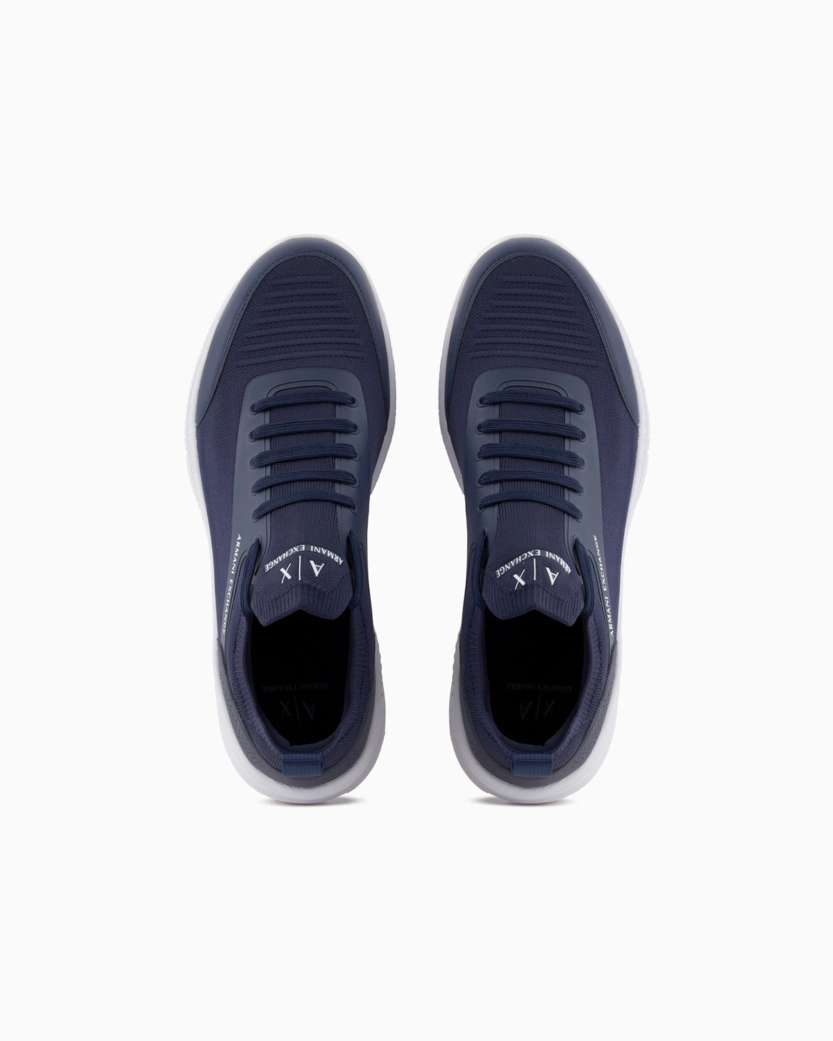 Fabric and mesh sneakers with logo