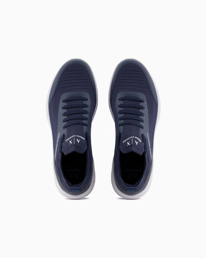 Fabric and mesh sneakers with logo