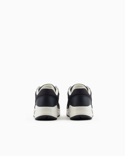 Sneakers with side logo and contrasting inserts