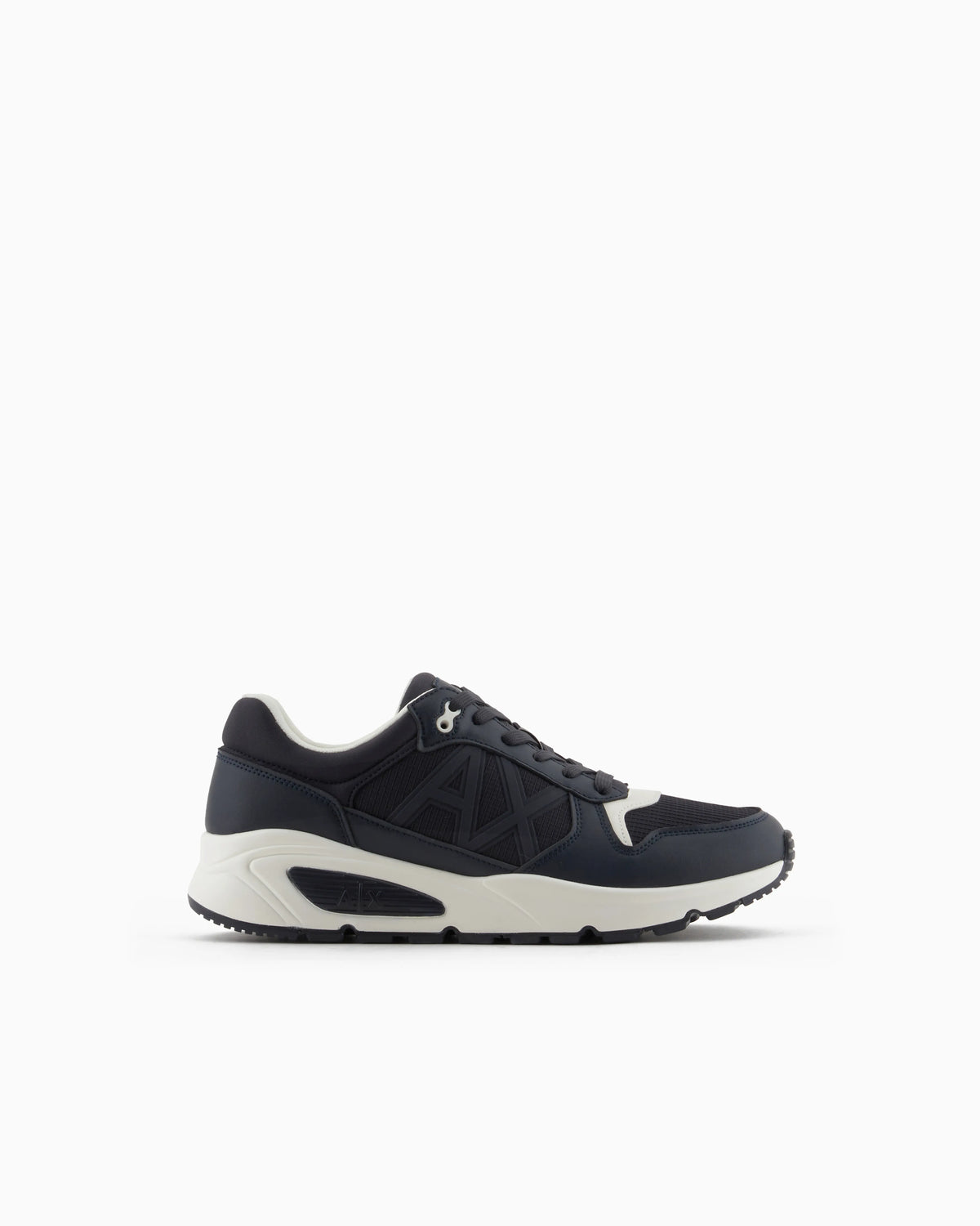 Sneakers with side logo and contrasting inserts