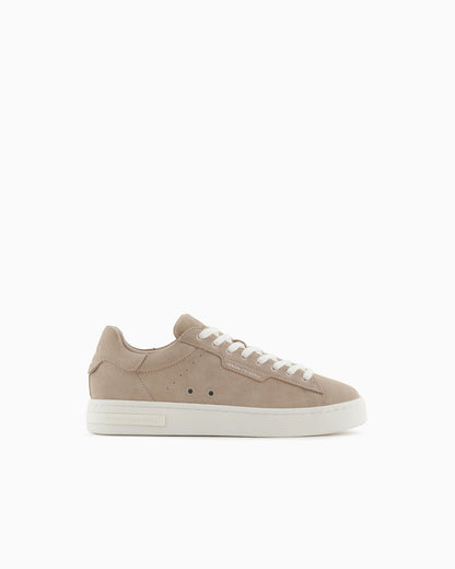 Leather sneakers with logo