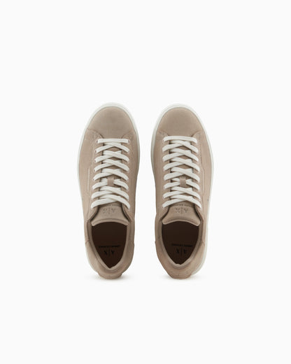 Leather sneakers with logo