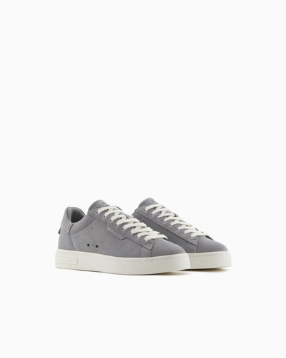 Leather sneakers with logo
