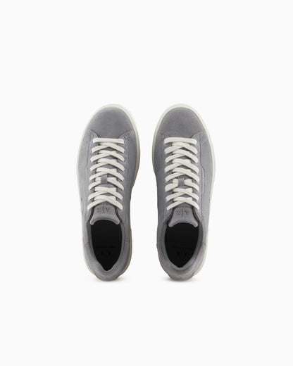Leather sneakers with logo