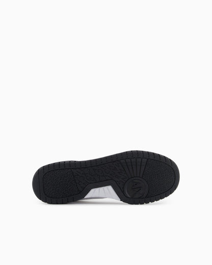 High sneakers with contrasting color inserts