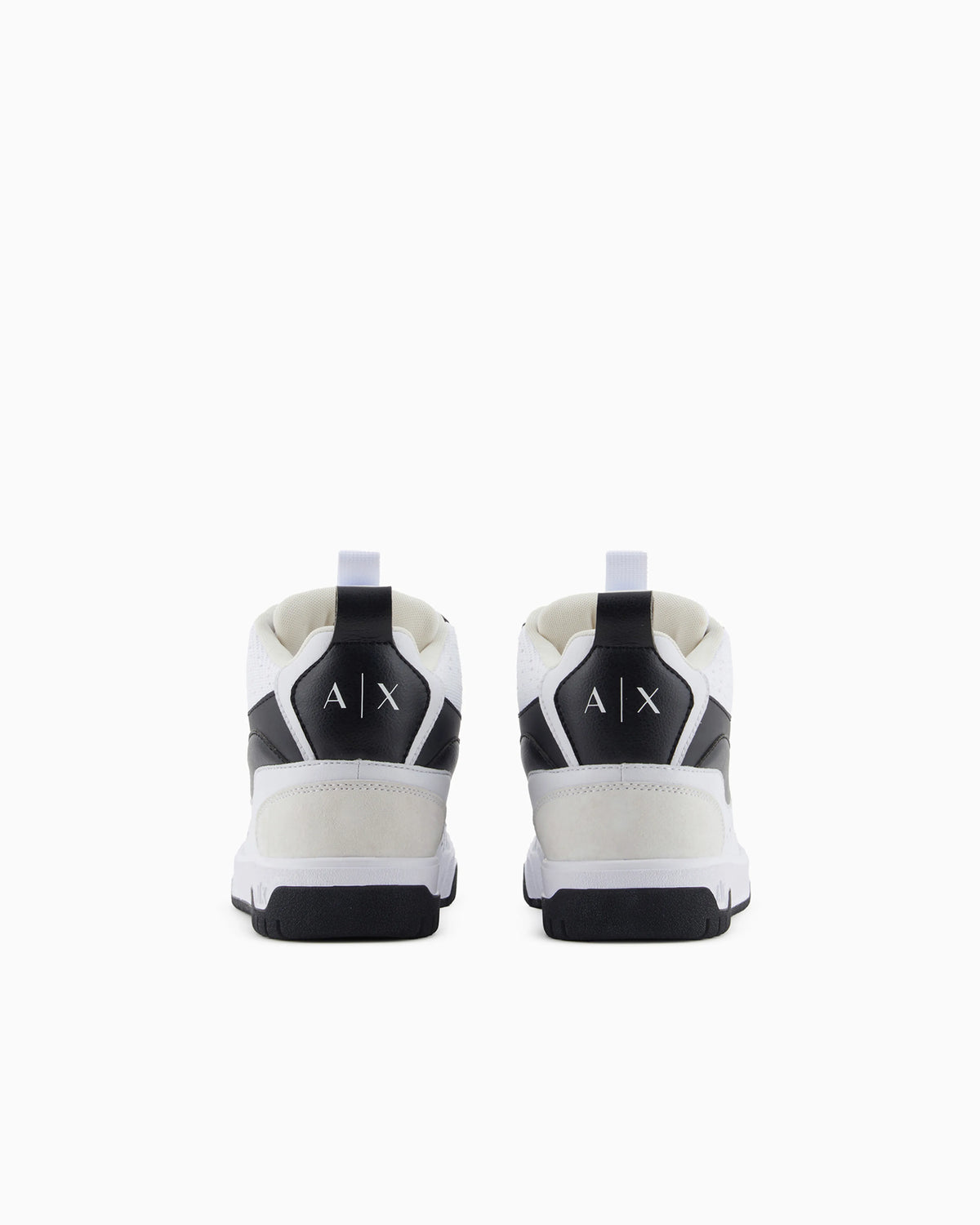 High sneakers with contrasting color inserts