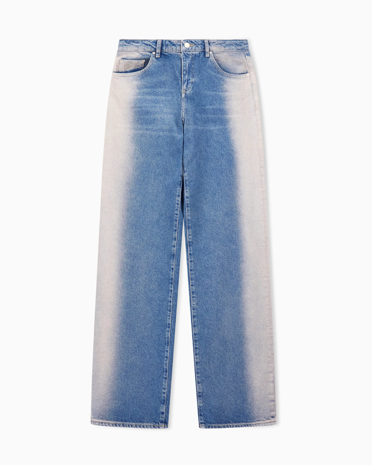 Low rise relaxed fit shaded jeans