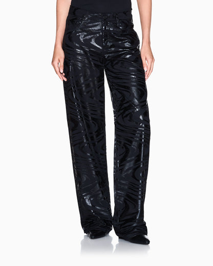 Low rise relaxed fit shaded jeans