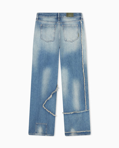 Relaxed Fit Jeans in Pigmented Denim Used Look