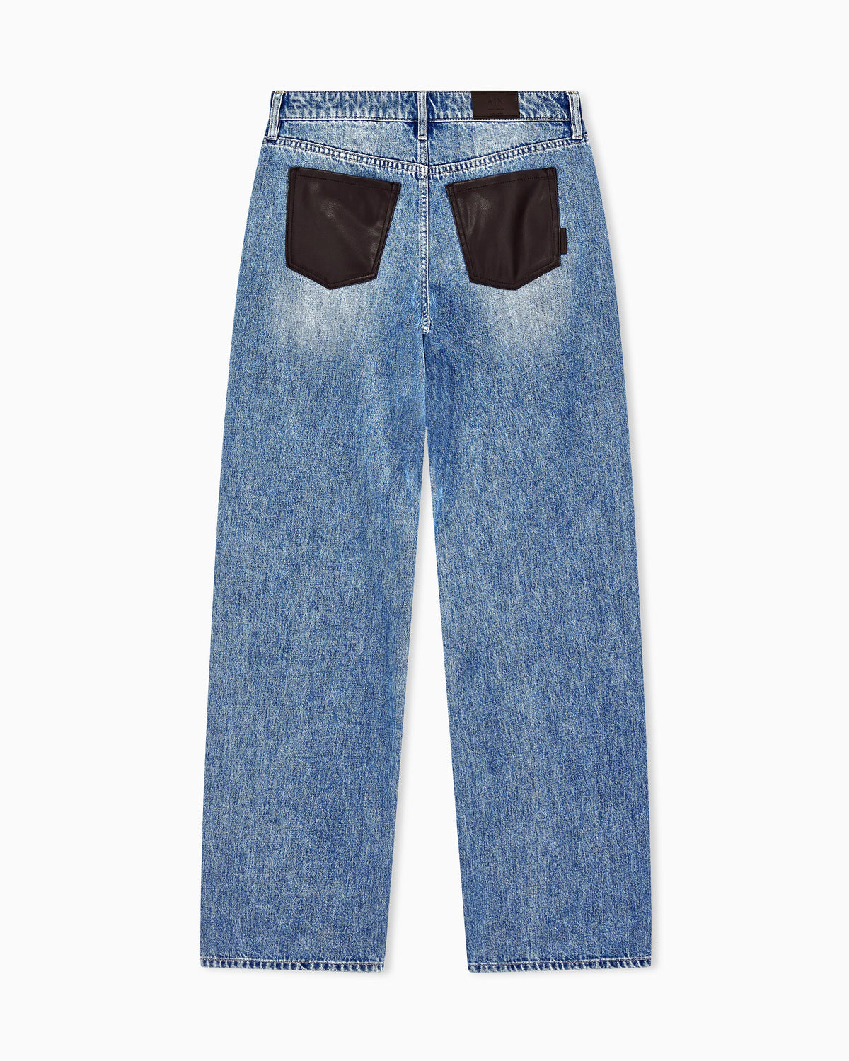 Oversized fit five-pocket pants in rigid cotton denim