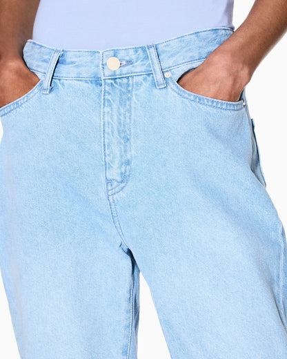 Rigid denim boyfriend jeans