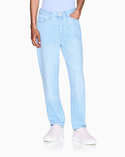 Rigid denim boyfriend jeans